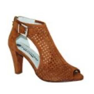 Eric Michael Suede Open Toe Bootie Size 39 ( US 9).
